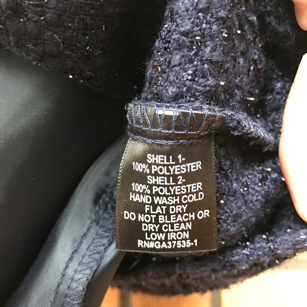 Victoria's Secret mini skirt navy blue plaid tweed - Picture 6 of 9